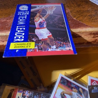 1991-92 fleer team ldr Charles Barkley basketball card 