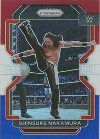 2022 Panini Prizm Shinsuke Nakamura WWE Red, White & Blue Parallel #138!