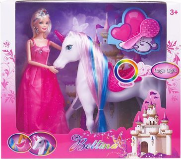 Magic Light Unicorn & Princess Doll