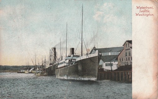 Vintage Used Postcard: (r): 1909 Waterfront, Seattle, WA