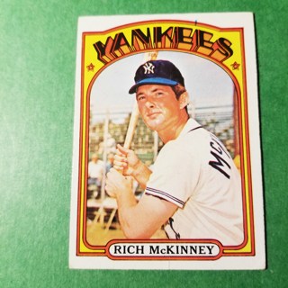 1972 - TOPPS BASEBALL CARD NO. 619 - RICH McKINNEY - YANKEES