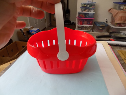 5 x 4 red plastic basket catch all