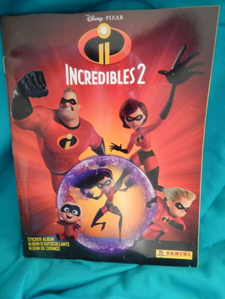 PANINI ~~ "INCREDIBLES 2" STICKER BOOK &   4 (four) Packs of stickers!