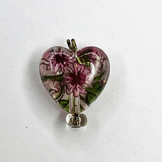 Clear Acrylic Heart Pendant Charm 