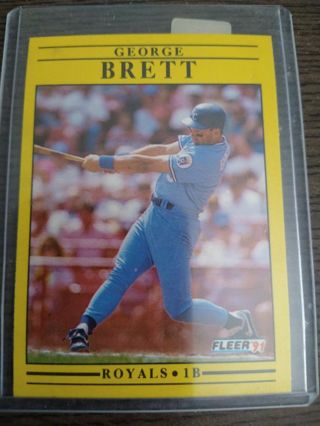 George Brett Hall Of Fame Royals 91 Fleer