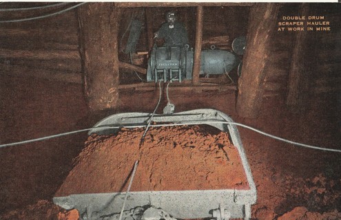 Vintage Unused Postcard: c: Working in the Mine