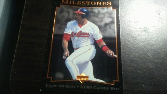 1996 UPPER DECK MILESTONES 3000 CAREER HITS EDSIE MURRAY CLEVELAND INDIANS BASEBALL CARD# 2