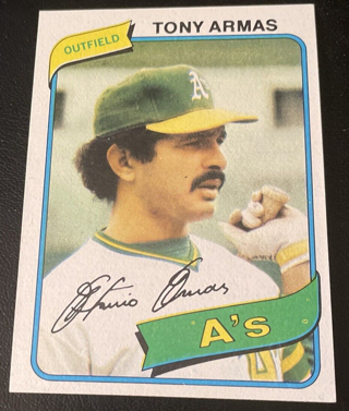 1980 Topps #391 Tony Armas Oakland Athletics