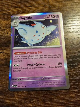Pokemon Togekiss holo card rare 085/197