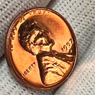 1957-D Brilliant Uncirculated Lincoln Wheat Cent