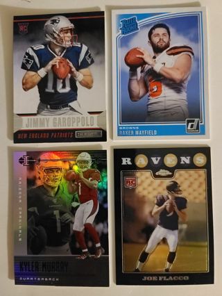 4 NFL rookie quarterback cards