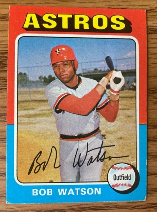 1975 Topps Bob Watson baseball card 