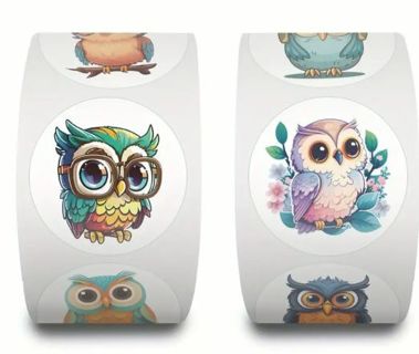 ➡️NEW⭕(10) 1" OWL STICKERS!! (SET 3 of 3) ⭕BIRD