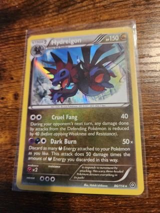 Pokemon Hydreigon reverse holo rare 86/114