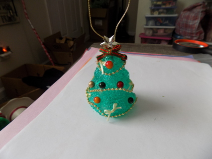 3 inch acrylic  Christmas tee decorated ornament opens at bottom insert twinkle light it lights up