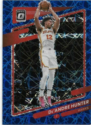 2021-22 DONRUSS OPTIC DEANDRE HUNTER BLUE VELOCITY PRIZM REFRACTOR CARD