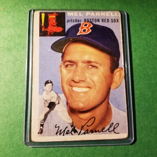 1954 - TOPPS LOW GRADE FILLER BASEBALL - CARD NO. 40 - MEL PARNELL - RED SOX - BV= $25