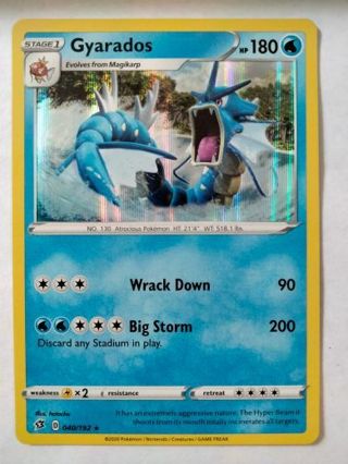 Gyarados 040/192 rare holo pokemon