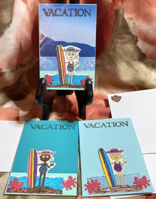 3 BN BEACH VACATION TIME CARDS