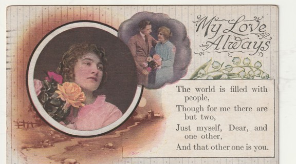 Vintage Used Postcard: 1920 My Love Always