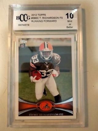 2012 Trent Richardson graded 10