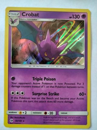 crobat 56/149 rare holo nm pokemon