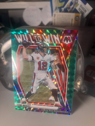 2021 Tom Brady Will 2 Win Green Chrome Mosaic