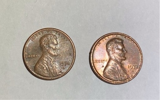 1972 & 1974 D LINCOLN MEMORIAL CENTS
