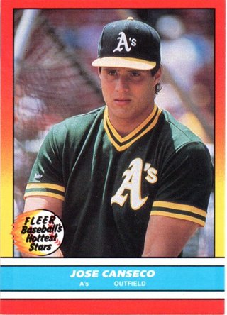 1988 Fleer Jose Canseco Hottest Stars