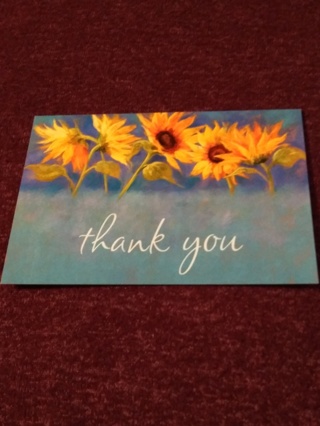 Sunflower Notecard - thank you