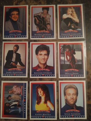 set of 9 music cards free shipping