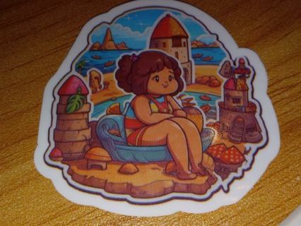 Cute new one vinyl lap top sticker no refunds regular mail very nice quality