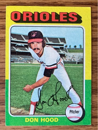 1975 Topps Don Hood baseball card 