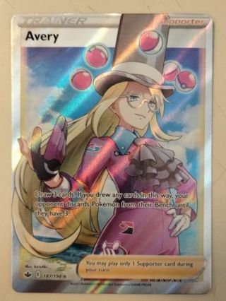 Avery 187/198 rare holo pokemon off center