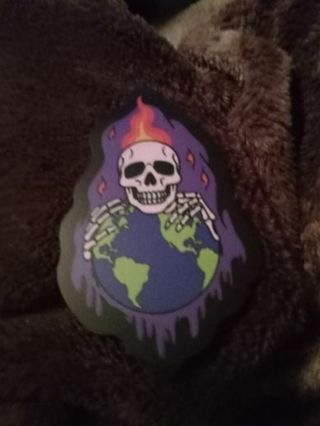 Flaming skull sticker #8