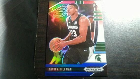 2020 PANINI PRIZM ROOKIE XAVIER TILLMAN MICHIGAN STATE SPARTANS BASKETBALL CARD# 22