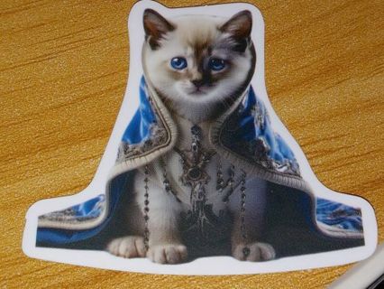 Cat Cute new 1⃣ small vinyl sticker no refunds regular mail only Very nice