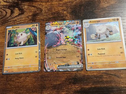 Pokemon Annihilape EX Mankey Primeape box promo