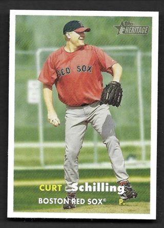 2006 Topps Heritage #15 Curt Schilling Boston Red Sox