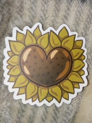 Sun flower one big new nice vinyl lab top sticker no refunds regular mail high quality!