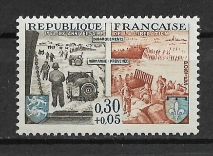 1964 France ScB379 Allied Troops Landing in Normandy and Provence MNH 