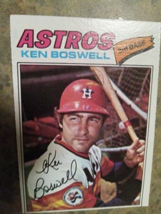 1977 TOPPS KEN BOSWELL HOUSTON ASTROS BASEBALL CARD# 429