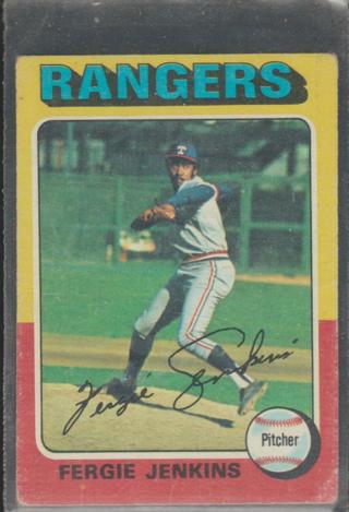 1975 Topps #60 Fergie Jenkins Texas Rangers Baseball Trading Card