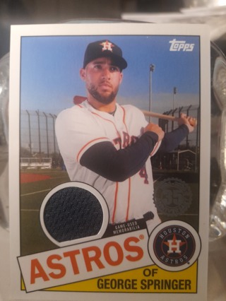 2021 George Springer Topps 35th Game Used Jersey Mint Astros