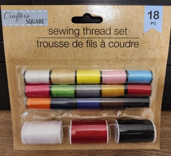 NEW - Crafter's Square - 18 pc. Sewing Thread Set