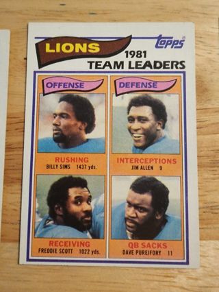 82 Topps Detroit Lions #333