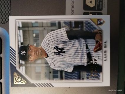 Luis Gil 2018 Topps Gallery Printers Proof Rookie Card!