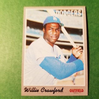 1970 - TOPPS BASEBALL CARD NO. 34 - WILLIE CRAWFORD - DODGERS