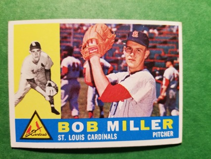 1960 - TOPPS EXMT - NRMT BASEBALL - CARD NO. 101 - BOB MILLER - CARDINALS