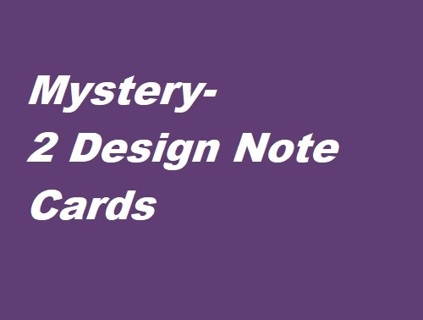 2 Mystery Design Blank Note Cards